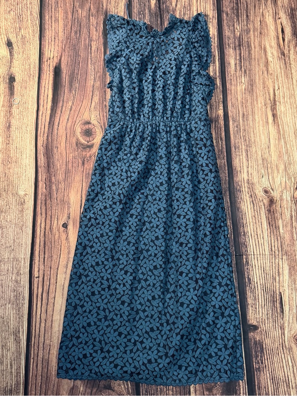 Kate Spade New York Navy Blue Floral Lace Dress Size 4